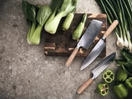 Miniatyrbilde 4 av Stål Vinga Hattasan Damascus Kokkekniv