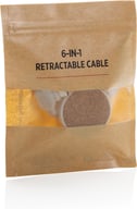 Miniatyrbilde 4 av Khaki XD Collection Kork og Hvetehalm 6-i-1 Uttrekkbar  Ladekabel
