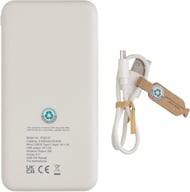 Miniatyrbilde 6 av Hvit XD Collection 8000 mAh RCS Resirkulert Plast 5 W Trådløs Powerbank