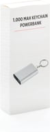 Miniatyrbilde 3 av Sølvfarget XD Collection 1.000 mAh Nøkkelring Powerbank