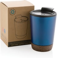 Miniatyrbilde 5 av Blå XD Collection 300 ml GRS Resirkulert Stål og PP Termokopp med Kork