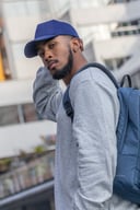 Miniatyrbilde 9 av Blå XD Collection Impact 190 g/m2 Resirkulert Bomull 5-panels Caps