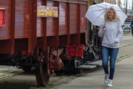 Miniatyrbilde 8 av Hvit XD Collection Impact AWARE RPET 190T 21" Mini Automatisk Sammenleggbar Paraply