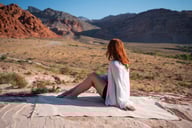 Miniatyrbilde 4 av Brun Ukiyo Keiko AWARE Hammam Håndkle