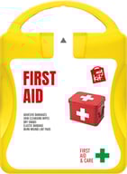 Miniatyrbilde 2 av Gjennomsiktig gul MyKit Grunnleggende Førstehjelpssett