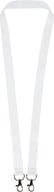 Miniatyrbilde 3 av Hvit Leia RPET Nøkkelbånd med 2 Kroker
