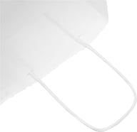 Miniatyrbilde 5 av Hvit Papirpose Liten (18 x 8 x 21 cm) 80 g/m2 Kraftpapir med Vridde Håndtak