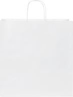 Miniatyrbilde 2 av Hvit Papirpose XL (34 x 20 x 35 cm) 80-90 g/m2 Kraftpapir med Vridde Håndtak