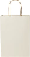 Miniatyrbilde 1 av Offwhite Papirpose Medium (24 x 9 x 32 cm) 150 g/m2 fra Landbruksavfall med Vridde Håndtak