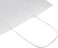 Miniatyrbilde 7 av Hvit Papirpose Liten (24 x 9 x 24 cm) 120 g/m2 Kraftpapir med Vridde Håndtak