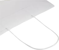 Miniatyrbilde 7 av Hvit Papirpose Medium (24 x 9 x 32 cm) 120 g/m2 Kraftpapir med Vridde Håndtak