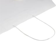 Miniatyrbilde 7 av Hvit Papirpose Stor (31 x 12 x 25 cm) 120 g/m2 Kraftpapir med Vridde Håndtak