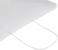 Miniatyrbilde 7 av Hvit Papirpose XL (31 x 12 x 31 cm) 120 g/m2 Kraftpapir med Vridde Håndtak