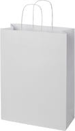 Miniatyrbilde 4 av Hvit Papirpose XXL (31 x 12 x 41 cm) 120 g/m2 Kraftpapir med Vridde Håndtak