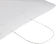 Miniatyrbilde 7 av Hvit Papirpose XXL (31 x 12 x 41 cm) 120 g/m2 Kraftpapir med Vridde Håndtak