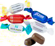 Miniatyrbilde 1 av Fløtekaramell med lys sjokoladetrekk Choko Jack / Karameller med sjokoladetrekk