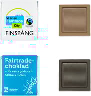Miniatyrbilde 1 av 38,8% kakao Sjokoladekvadrat 5g Fairtrade & Økologisk