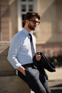 Miniatyrbilde 1 av Light Blue Nimbus Portland Bomull Business Slim Fit  Skjorte