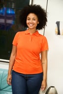 Miniatyrbilde 3 av Bordeaux Neutral Klassisk Poloskjorte Dame