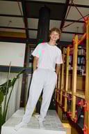 Miniatyrbilde 1 av Ash Grey Neutral Unisex Sweatpants w. Elastic Cuff