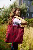 Miniatyrbilde 1 av Bordeaux Neutral Twill Shopper Bag