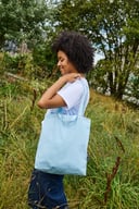 Miniatyrbilde 1 av Bordeaux Neutral Twill bomullspose med doble håndtak