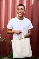 Miniatyrbilde 1 av Hvit Neutral Panama bomullspose