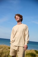 Miniatyrbilde 1 av Dusty Lilla Neutral Tiger Cotton Tiger Cotton Oversized LS T-shirt