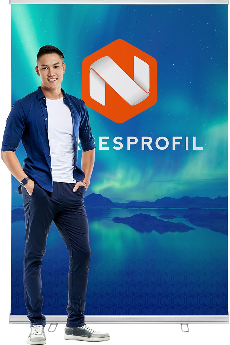 Hovedproduktbilde for 1-135-npl1060 Roll up 150 cm med bæreveske