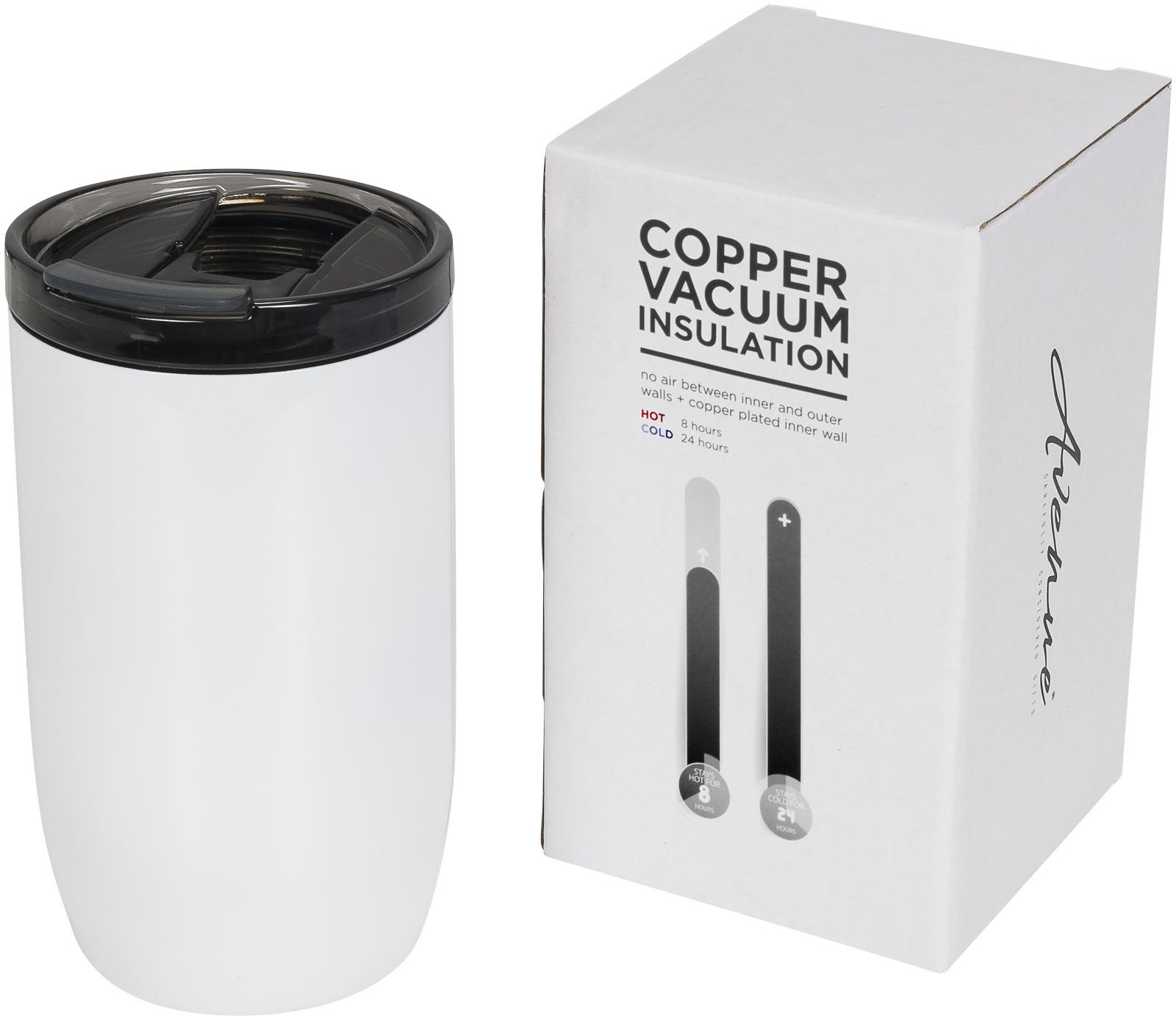 Hovedproduktbilde for Hvit Lagom 380 ml Kobber Termokopp