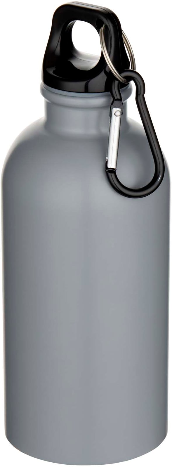 Hovedproduktbilde for Grå Oregon 400 ml Resirkulert Stål Drikkeflaske med Karabinkrok