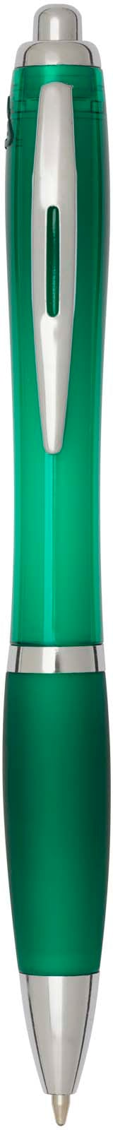 Hovedproduktbilde for Grønn Nash RCS kulepenn i resirkulert plast med farget pennekropp og grep (blått blekk)