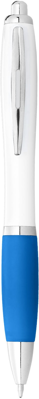 Hovedproduktbilde for Hvit/Akvamarin Nash Hvit Kropp Farget Grep Blått Blekk Kulepenn