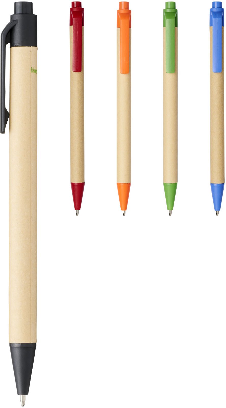 Hovedproduktbilde for Blå Berk Resirkulert Papp og Maisplast Sort Blekk Kulepenn