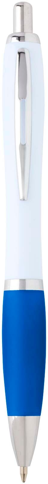 Hovedproduktbilde for Akvamarin Nash Resirkulert Plast Hvit Kropp Farget Grep Blått Blekk Kulepenn