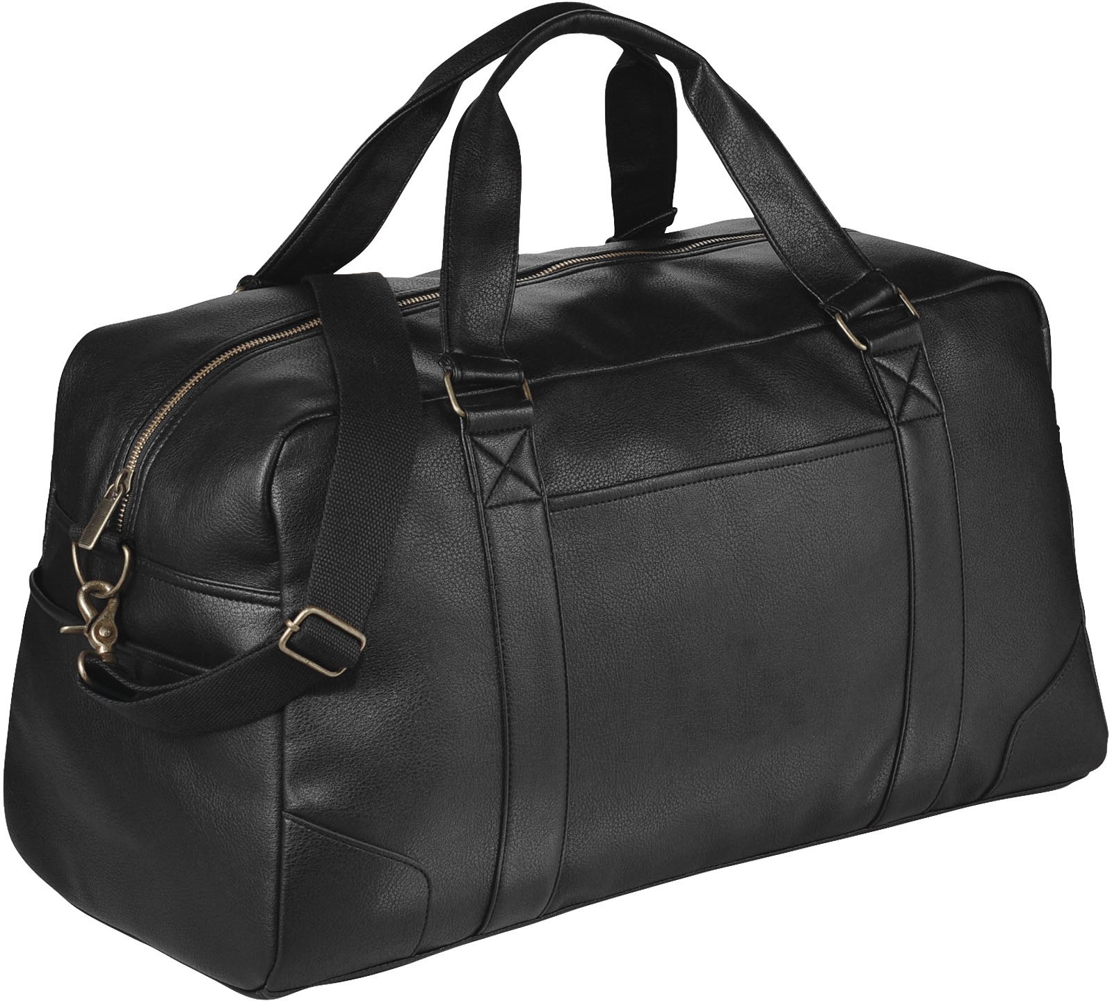 Hovedproduktbilde for Solid svart Oxford Weekend Vinyl 25L Weekendbag