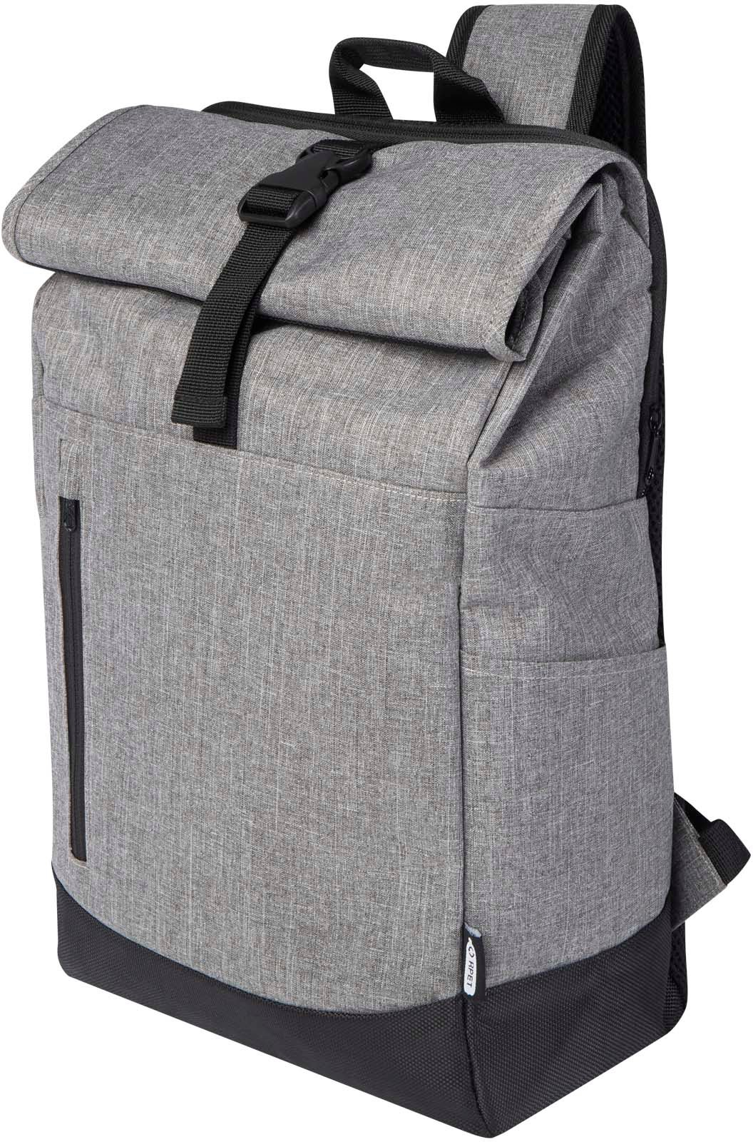 Hovedproduktbilde for Lynggrå/Solid svart Hoss GRS Sertifisert Polyester 15.6” Rulletopp Ryggsekk