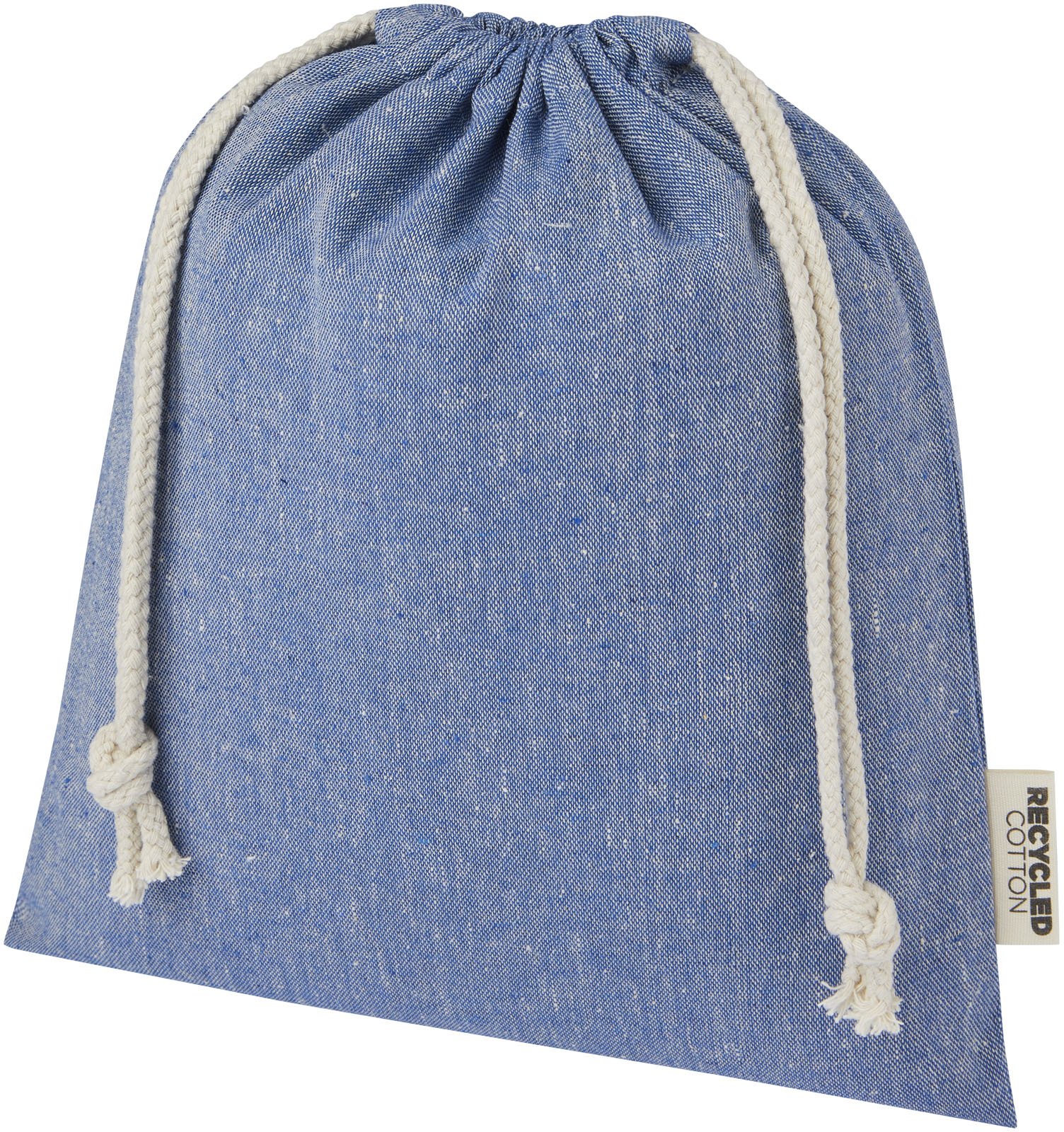 Hovedproduktbilde for Melert blå Pheebs 150 g/m2 GRS Resirkulert Bomull 1,5L Gavepose