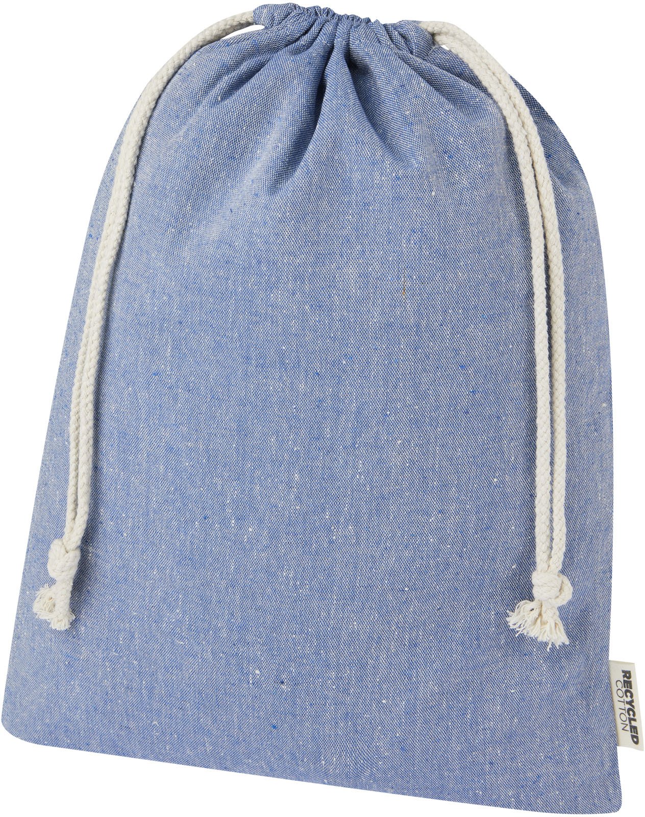 Hovedproduktbilde for Melert blå Pheebs 150 g/m2 GRS Resirkulert Bomull 4L Gavepose