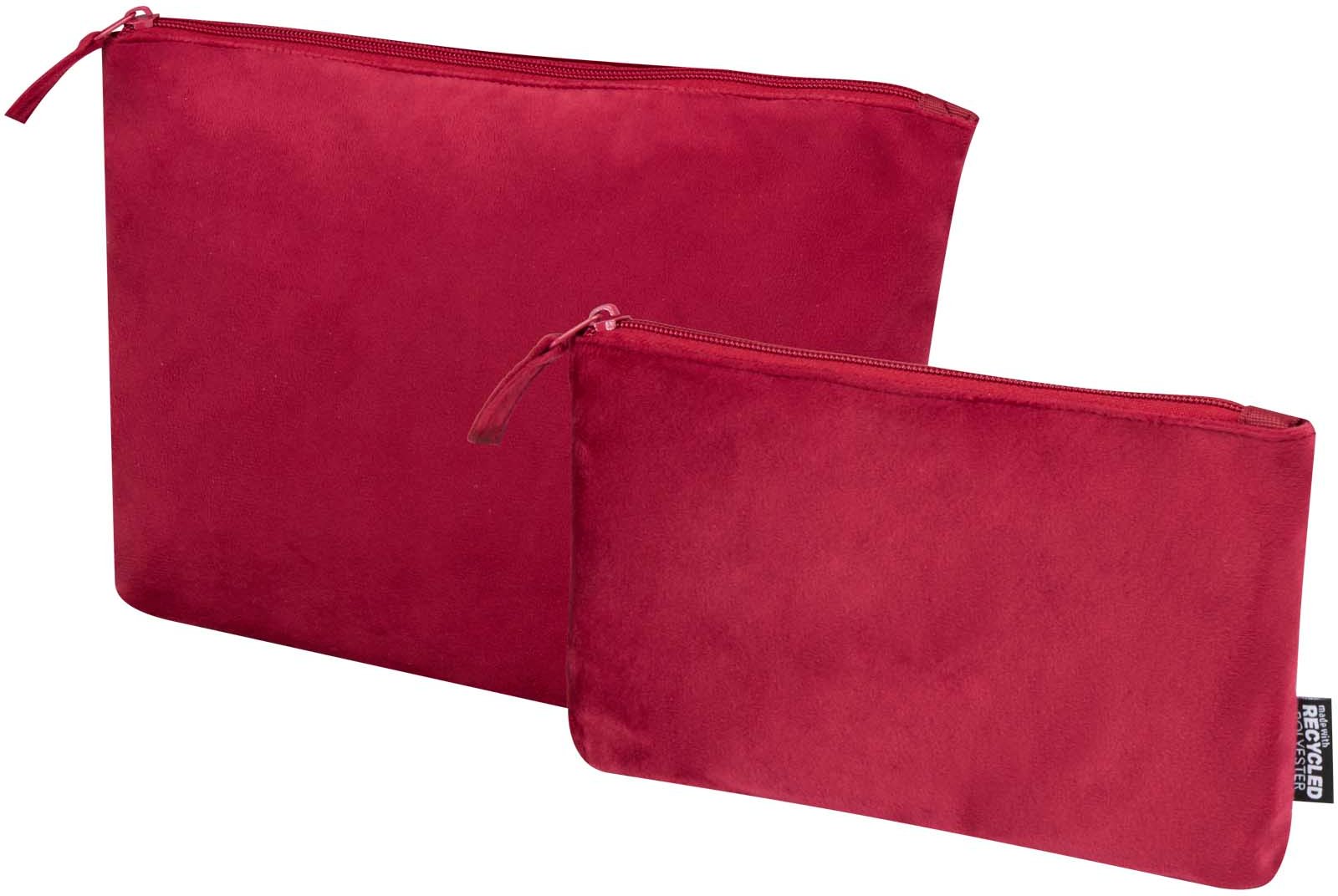 Hovedproduktbilde for Burgunder Swift RPET Fløyel Toalettmappesett