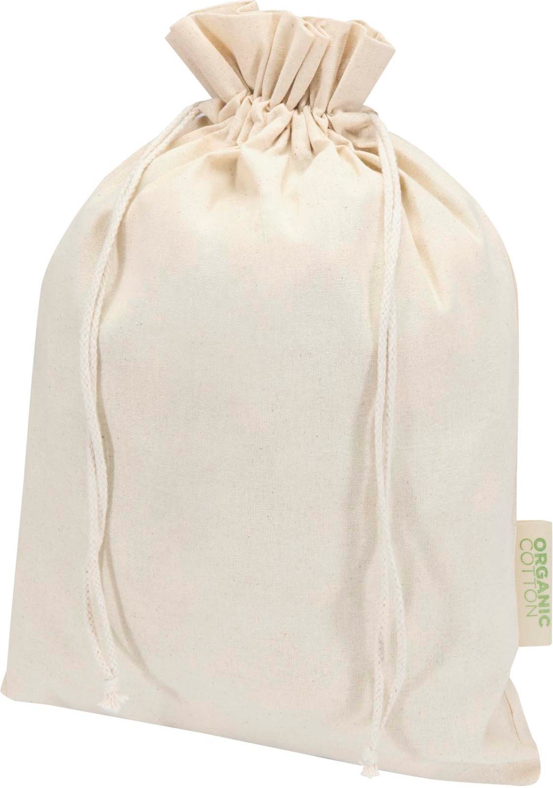 Hovedproduktbilde for Naturhvit Odisha gavepose av 140 g/m² økologisk OCS – 42 x 30 cm