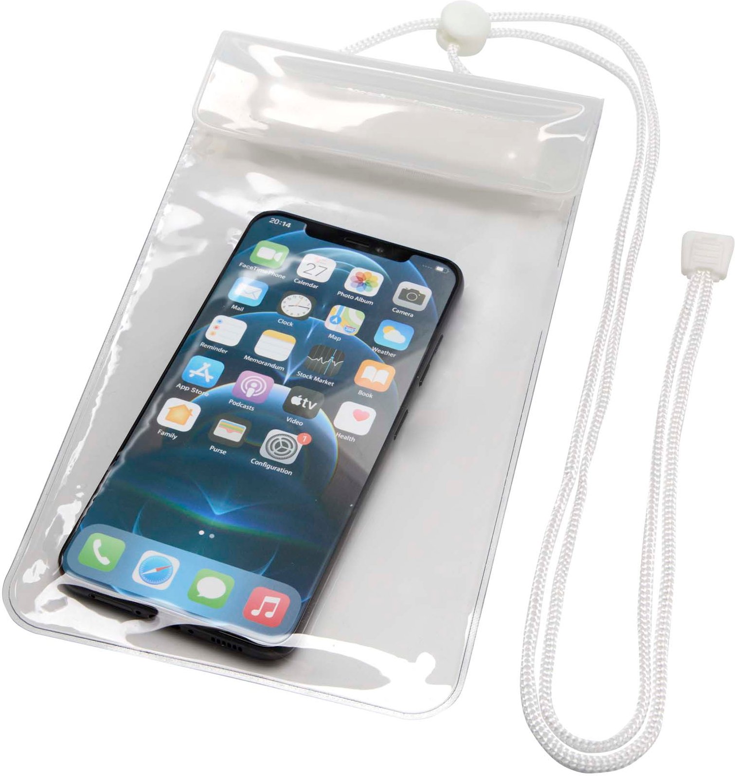 Hovedproduktbilde for Transparent Dombay XL Vanntett Telefonpose