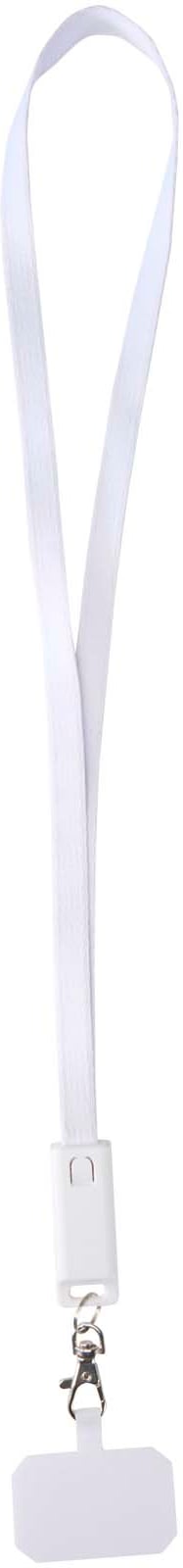 Hovedproduktbilde for Hvit Franz Resirkulert Plast Smarttelefonsnor med Datasynkronisering og 65 W 5-i-1 Hurtigladerkabel