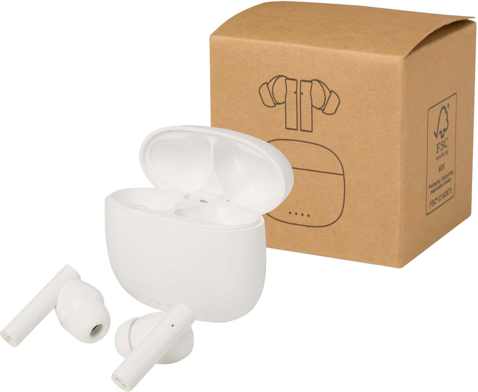 Hovedproduktbilde for Hvit Alterf True Wireless Rplast Hodetelefoner