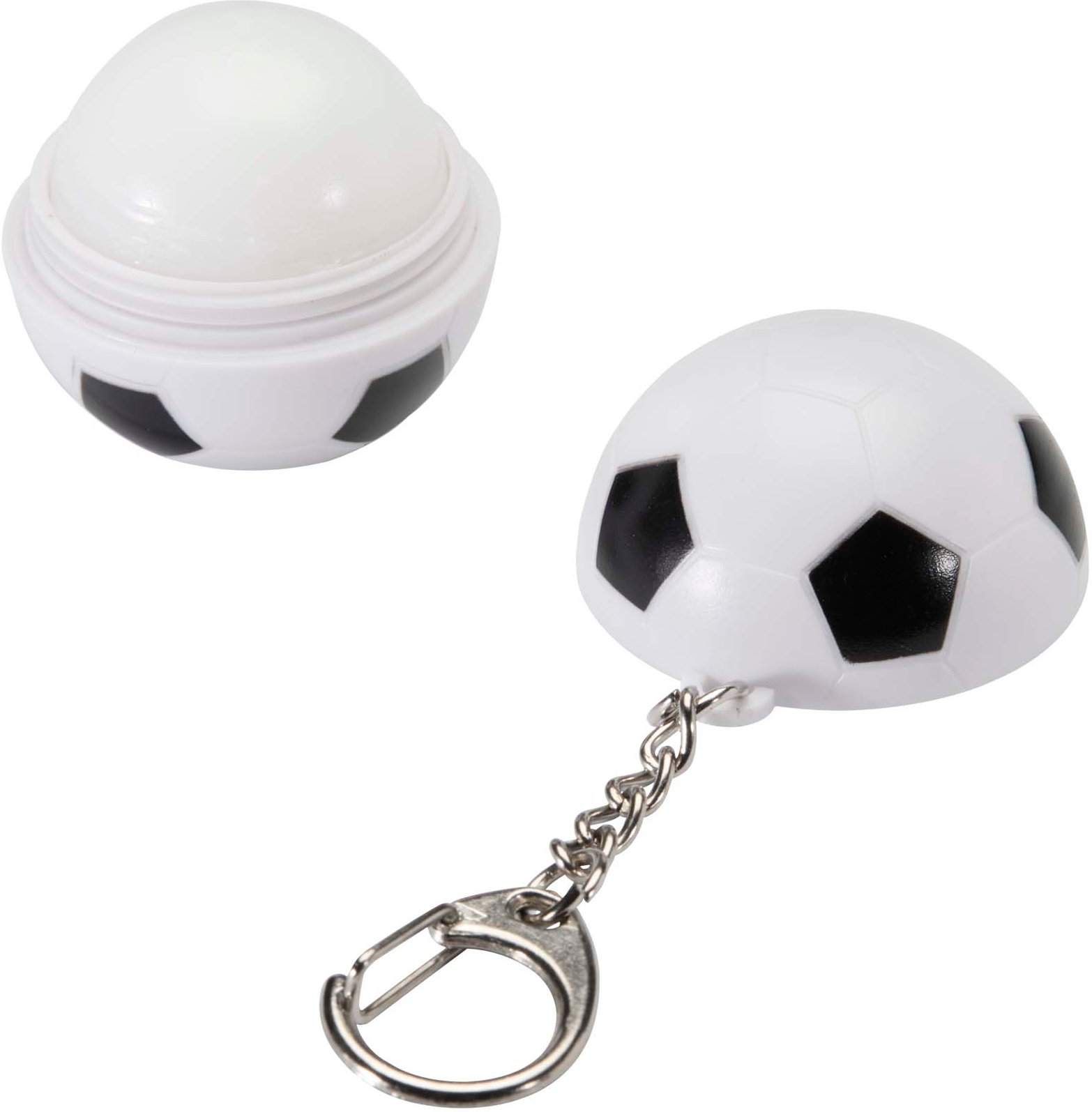 Hovedproduktbilde for Solid svart Rami Fotball Leppepomade med Nøkkelring