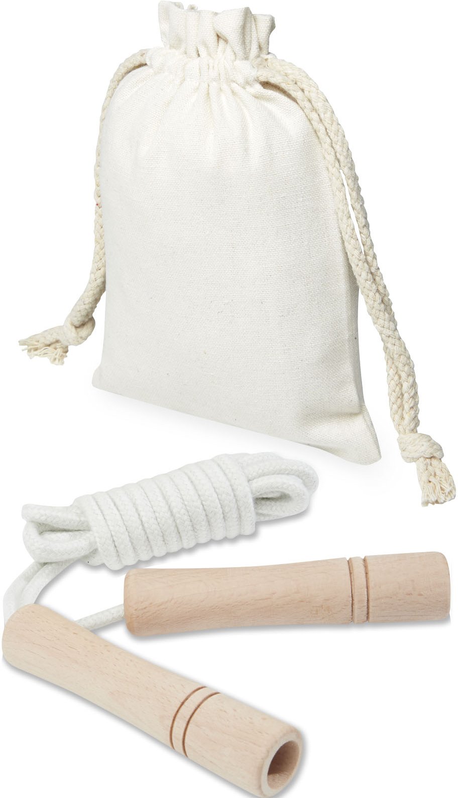 Hovedproduktbilde for Offwhite/Tre Denise Tre Hoppetau i Bomullspose