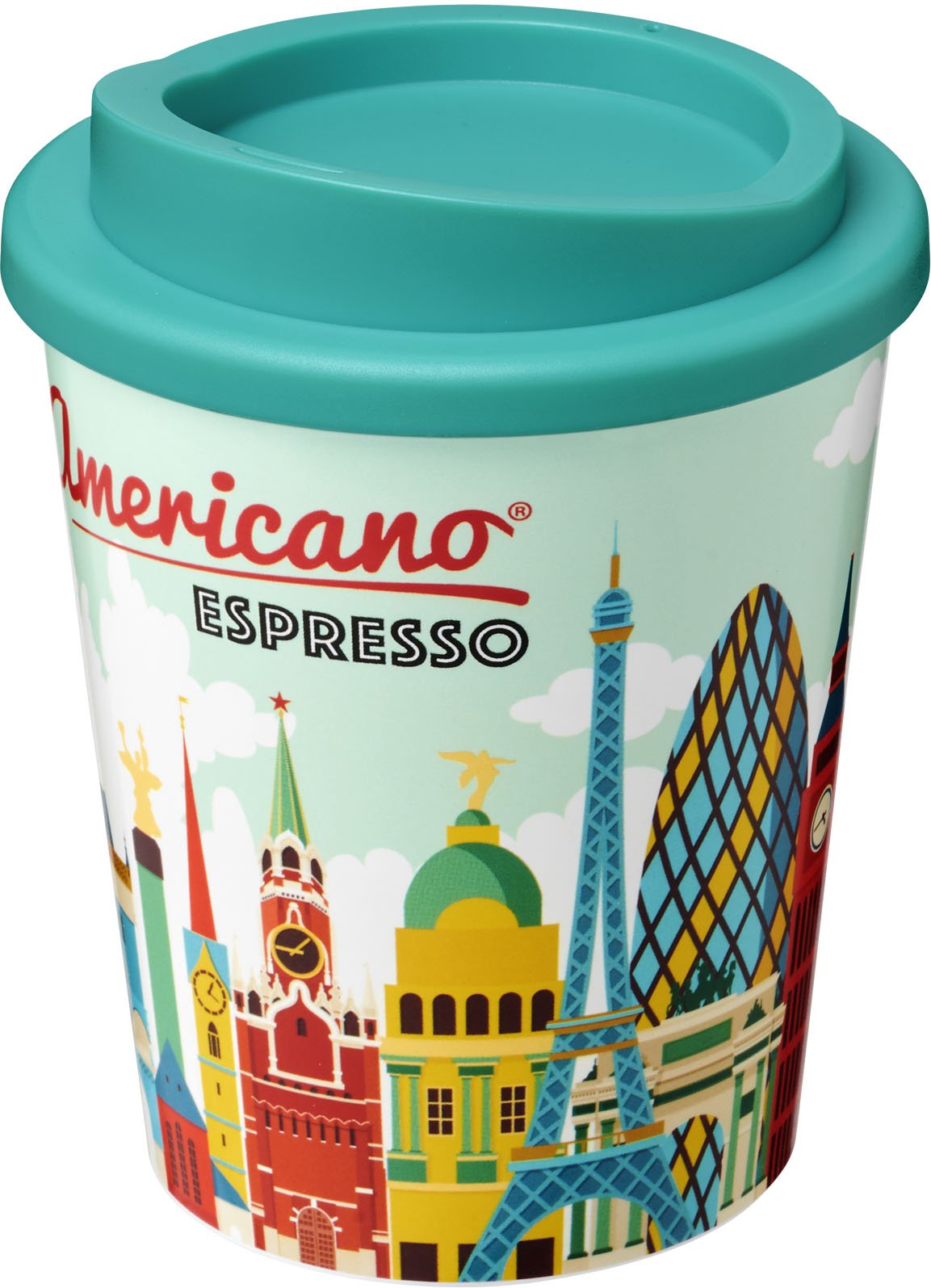 Hovedproduktbilde for Akvamarin Brite-Americano® Espresso 250 ml Resirkulert Plast  Termokopp