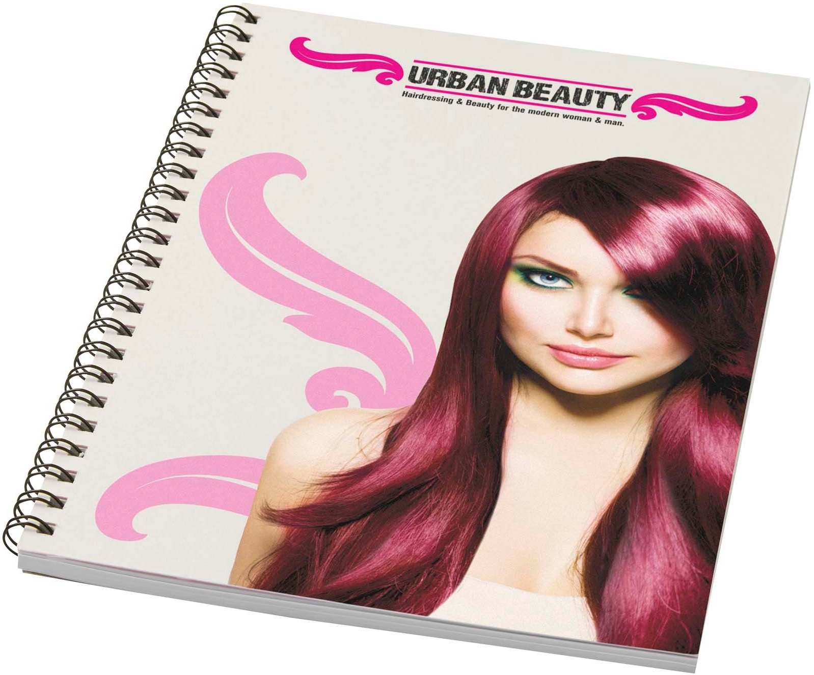 Hovedproduktbilde for Elfenbenshvit Desk-Mate® A5 Farget Notatbok med Spiral