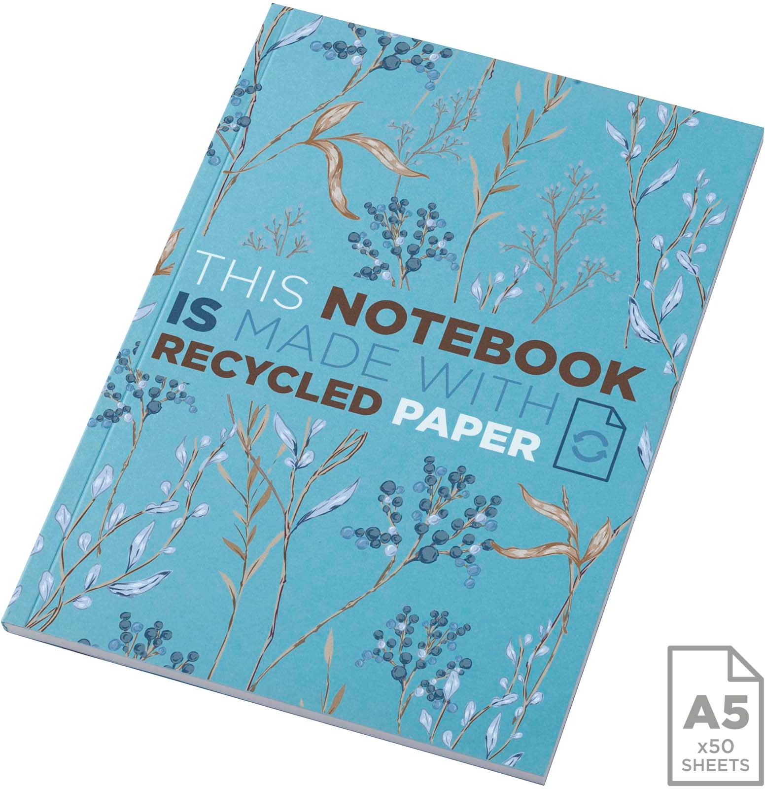 Hovedproduktbilde for Blå Novella Austen A5 Notatbok med Mykt Omslag