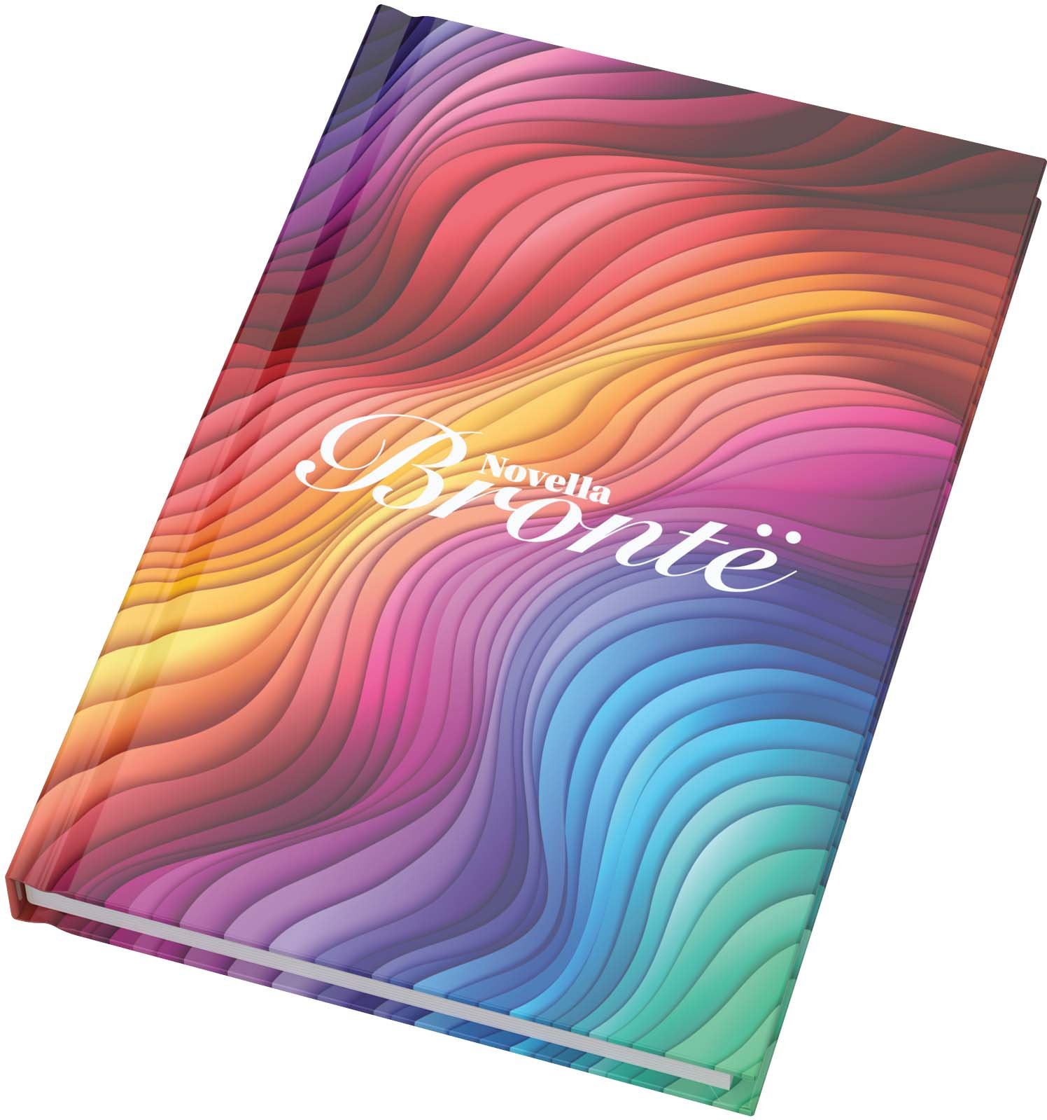 Hovedproduktbilde for Hvit Novella Brontë blank A5 notatbok med hardt omslag, 100 ark